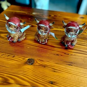 Hobby Lobby Fall 2025 Football Helmet Highland Cow Figurines